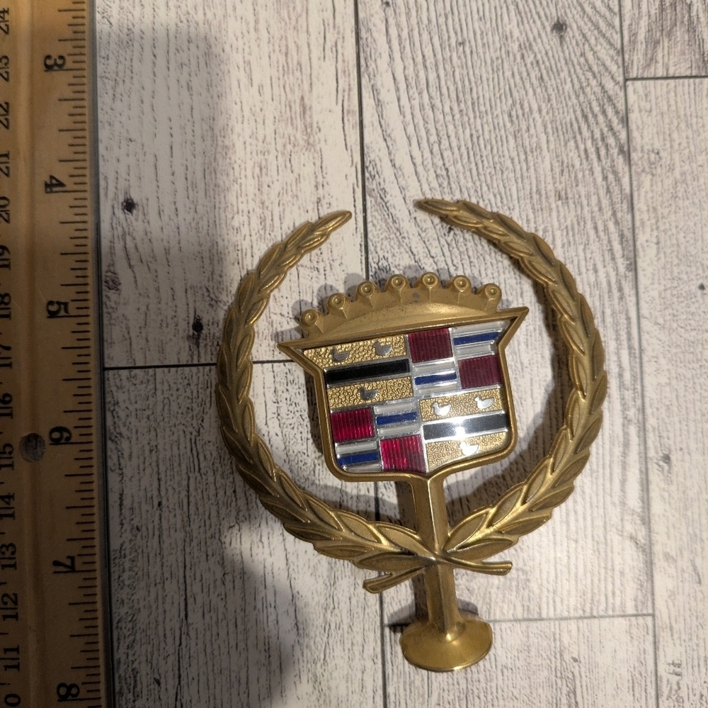 Cadillac Gold and Multicolor Emblem